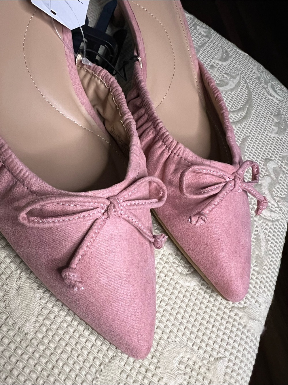 Time and Tru Pink Bow Kitten Heel Mule Shoes NWT | Pointed Toe | Size US 8 UK 6 - Picture 7 of 16